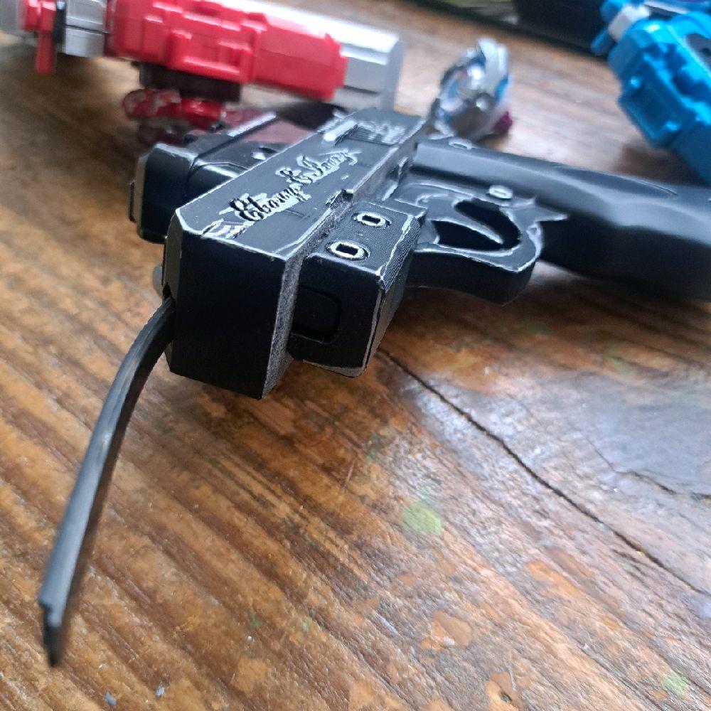 Ebony and Ivory Beyblade X Launcher-Ripcord and String Launcher Handle-Devil May Cry