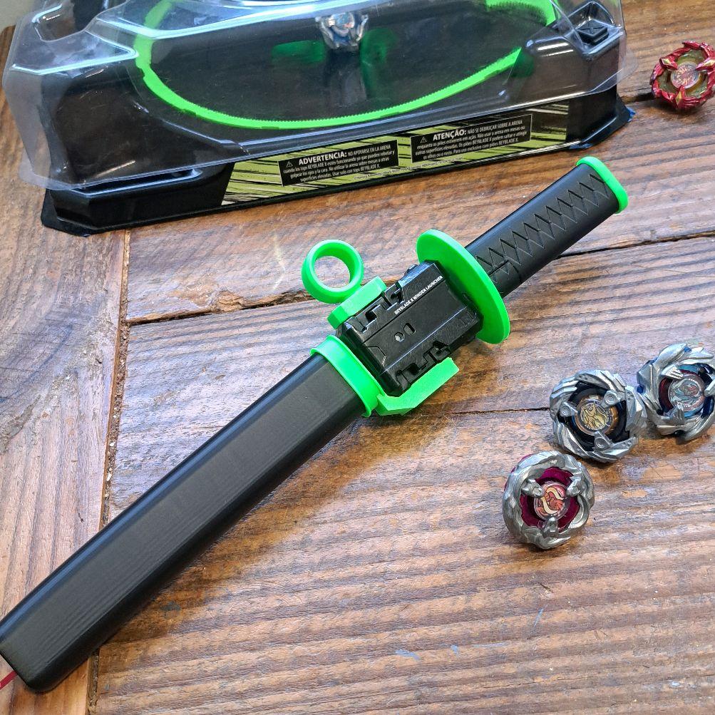 Samurai Saber "Riptana" Ripcord Grip-Beyblade X Launchers.